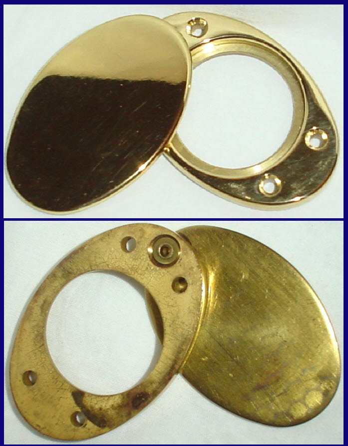 NOS BALDWIN BRASS CYLINDER COVER PLATE for RIM LOCK CYLINDERS but 5704