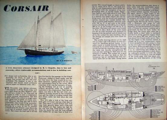  How to Build 41 ft Fishing Schooner Chapelle Boat Plans Corsair | eBay