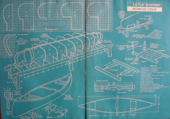  16 039 Redwood Canoe Original 1967 DIY Article Plans Blueprint | eBay