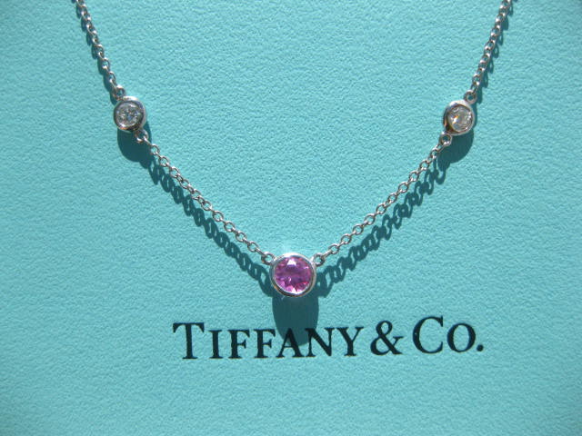 TIFFANY & CO. ELSA PERETTI DIAMOND BY THE YARD PLATINUM SAPPHIRE 