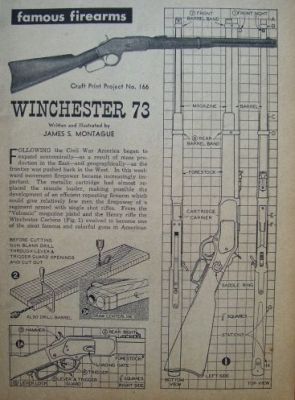 WINCHESTER 73 RIFLE CARBINE WOODEN REPLICA GUN PLANS | eBay