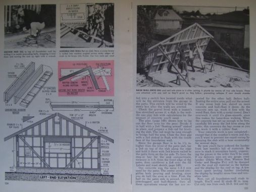   roofs project beyond the gable to provide shelter for a built in sink