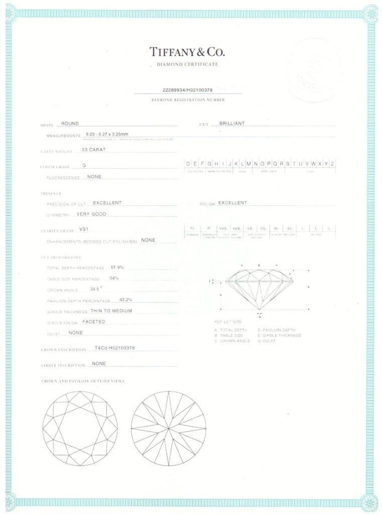 TIFFANY & CO. ETOILE PLATINUM ENGAGEMENT DIAMOND RING 4  